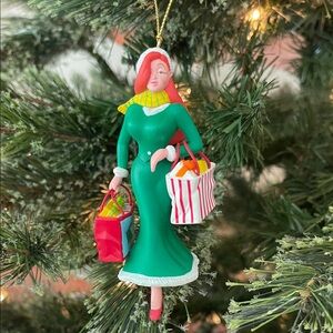 Grolier Disney Vintage Jessica Rabbit Shopping Christmas Collectible Ornament